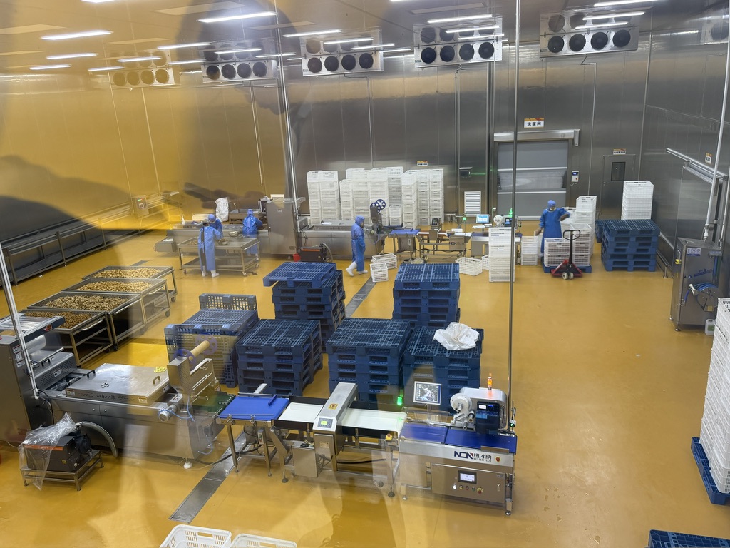 宁夏熟食工厂称重贴标与检测整线案例