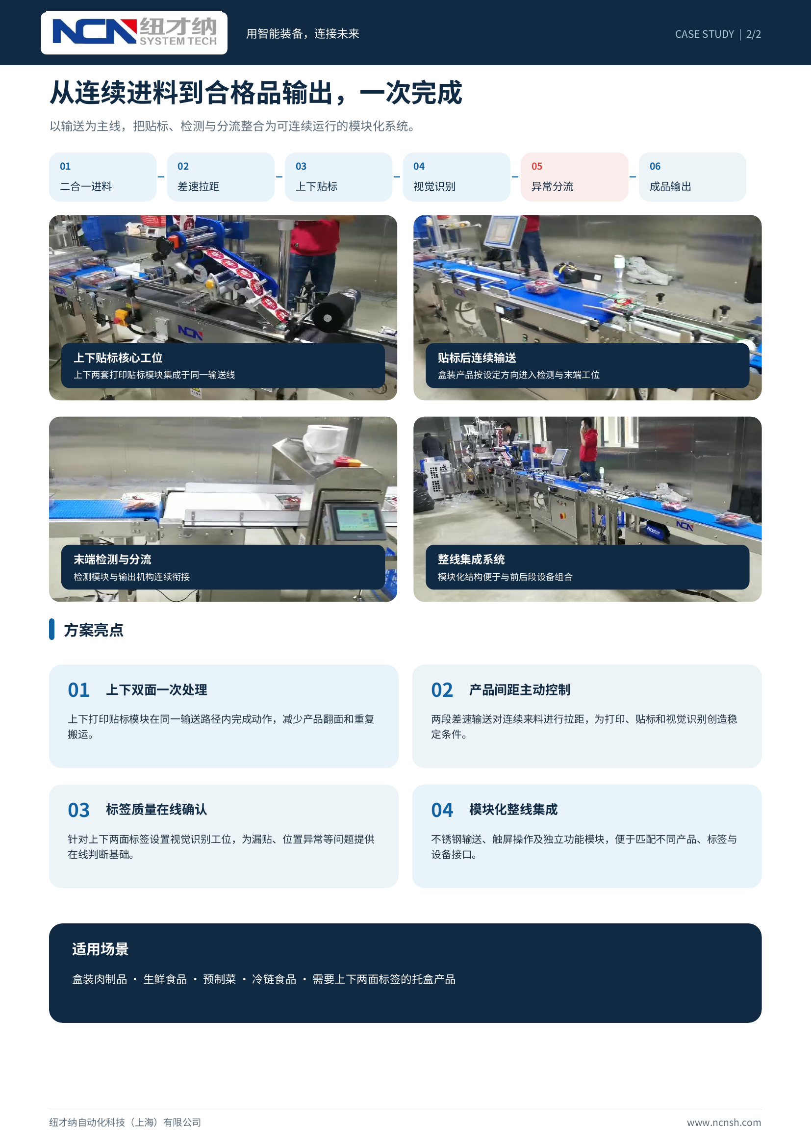 盒装食品上下双面智能贴标检测线案例资料第二页